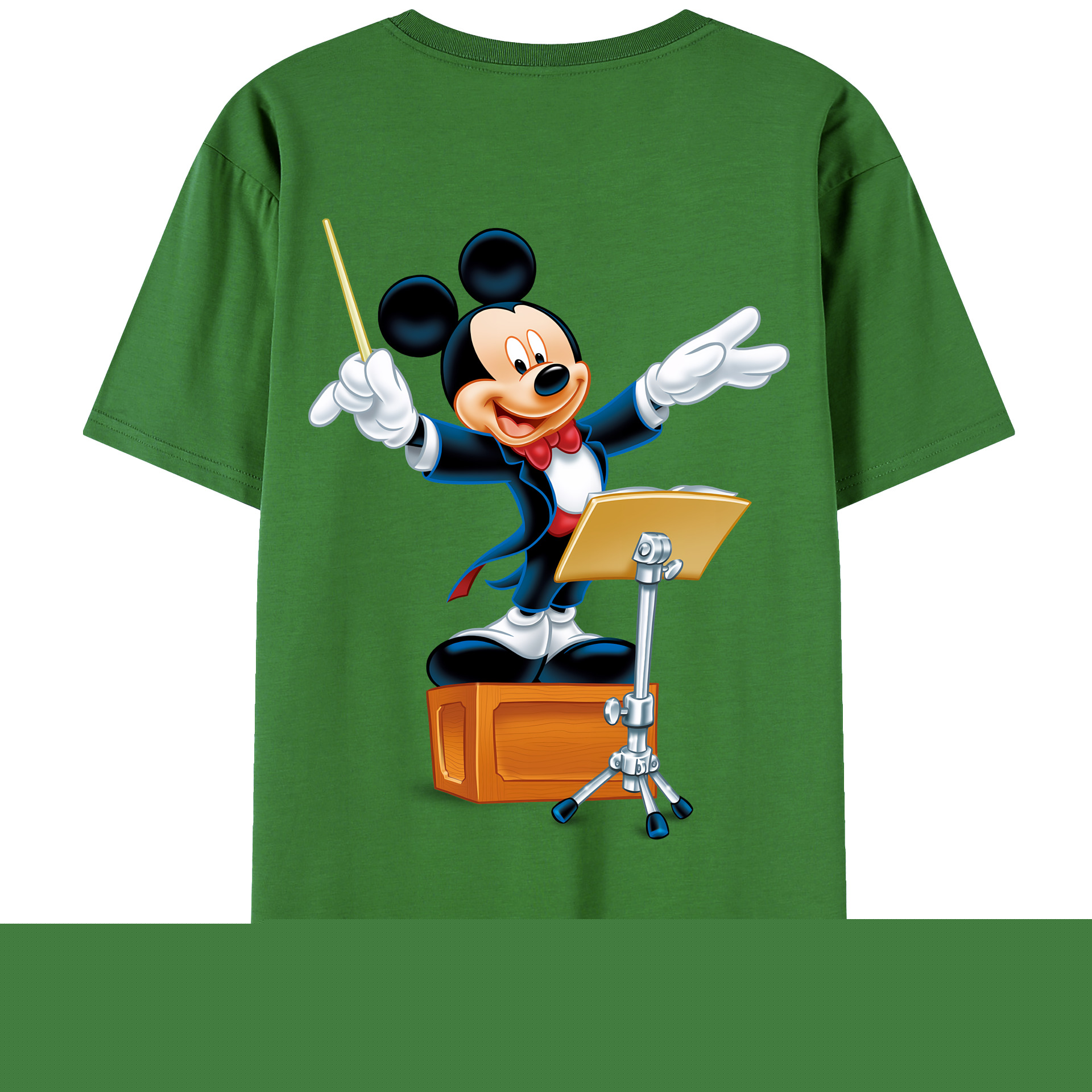 ミッキーマウス Mickey Mouse レディース半袖Tシャツ(バックプリント)